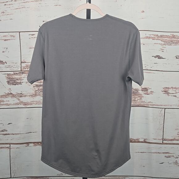 BYLT Drop Cut Short Sleeve Lux Tee  Grey Size Small - Picture 2 of 5